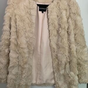 Express Women's Tan Teddy Jacket